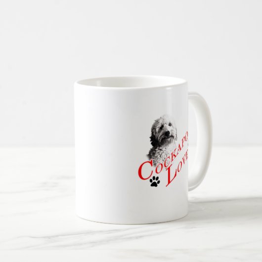 Cockapoo Liebe Kaffeetasse (VorderseiteRechts)
