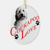 Cockapoo Liebe Keramik Ornament (Rechts)