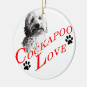 Cockapoo Liebe Keramik Ornament (Links)