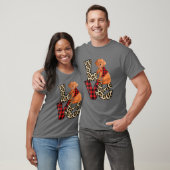 Cockapoo Liebe Leopard Kariert Happy Valentines Da T-Shirt (Unisex)