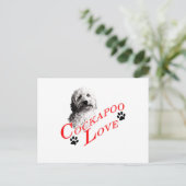 Cockapoo-Liebe Postkarte (Stehend Vorderseite)