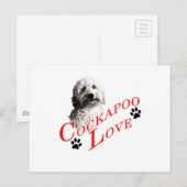 Cockapoo-Liebe Postkarte (Vorne/Hinten)