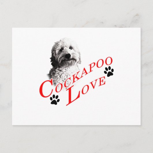 Cockapoo-Liebe Postkarte (Vorderseite)