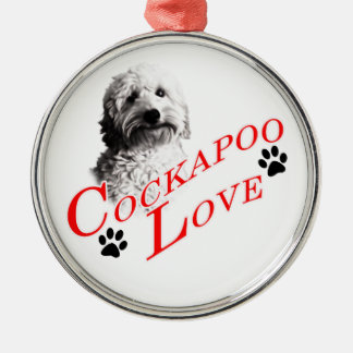 Cockapoo Liebe Silbernes Ornament