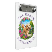 Cockapoo-Logo für Hundetrainer und Gassigeher Mini Klemmbrett (Schrägansicht)