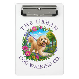 Cockapoo-Logo für Hundetrainer und Gassigeher Mini Klemmbrett