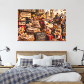 Cockapoo London Wall Art – Vintage Art Leinwanddruck (Insitu (Schlafzimmer))