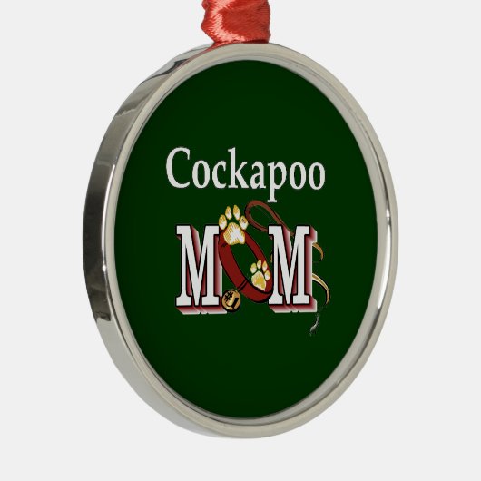 Cockapoo Mama Geschenke Ornament Aus Metall (Rechts)