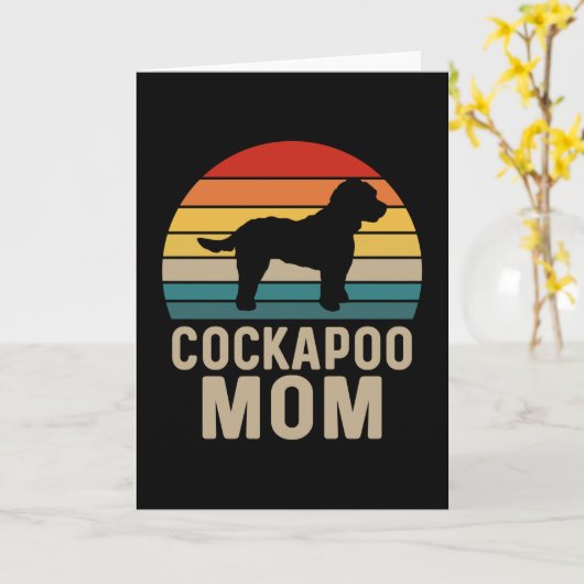Cockapoo-Mama Karte (Gelbe Blume)