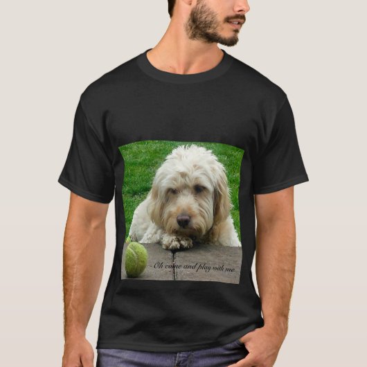 Cockapoo mit Ball T-Shirt (Vorderseite)