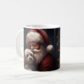 Cockapoo mit dem Weihnachtsmann Weihnachten Kaffeetasse (Vorderseite Links)