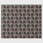 Cockapoo mit Herzrosen Valentinstag Geschenkpapier (Flach)