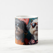Cockapoo mit Herzrosen Valentinstag Kaffeetasse (Mittel)