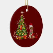 Cockapoo mit Hutschuh Weihnachten Keramik Ornament (Rechts)