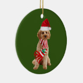 Cockapoo mit Hutschuh Weihnachten Keramik Ornament (Rechts)