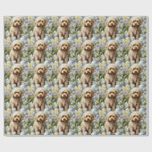 Cockapoo mit Ostereier Urlaub Geschenkpapier (Flach)