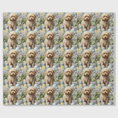 Cockapoo mit Ostereier Urlaub Geschenkpapier (Flach)