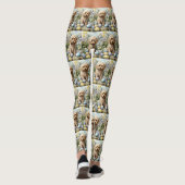 Cockapoo mit Ostereier Urlaub Leggings (Rückseite)