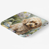 Cockapoo mit Ostereier Urlaub Pappteller (Gewinkelt)