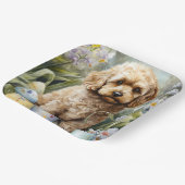 Cockapoo mit Ostereier Urlaub Pappteller (Gewinkelt)