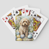 Cockapoo mit Ostereier Urlaub Spielkarten (Rückseite)