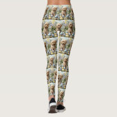 Cockapoo mit Ostereiern Feiertag Leggings (Rückseite)