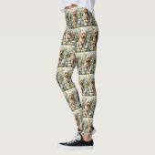 Cockapoo mit Ostereiern Feiertag Leggings (Links)