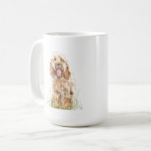 Cockapoo Mug, Dog Lover Gift, Cockapoo Art Mug Kaffeetasse (Vorderseite Links)
