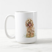 Cockapoo Mug, Dog Lover Gift, Cockapoo Art Mug Kaffeetasse (Links)