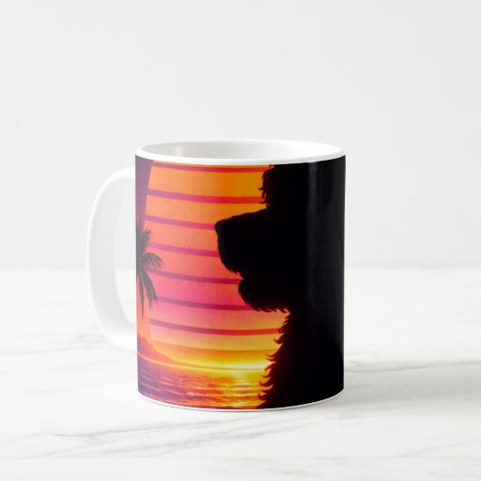 Cockapoo Mug- Retro Cockapoo Dog Lover Gift Kaffeetasse (Vorderseite Links)