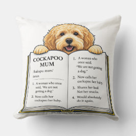 Cockapoo Mum Definition Gift | Funny Dog Mum Desig Kissen