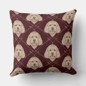 Cockapoo Muster Kissen | Elegantes Hundekissen (Rückseite)