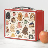 Cockapoo-Muster-Lunchbox Süßes Hundegeschenk Metall Brotdose (Beispiel)