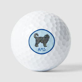 Cockapoo Niedlich Hund Silhouette Monogramm Grid B Golfball