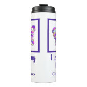 Cockapoo Niedlich Hund Silhouette PurplePY&B Thermosbecher (Vorderseite)