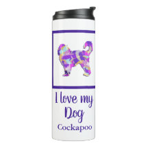 Cockapoo Niedlich Hund Silhouette PurplePY&B