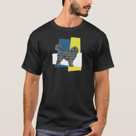 Cockapoo Niedlich Hunde Hund Silhouette Y&B Grid T T-Shirt