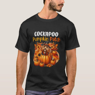 Cockapoo Niedlich Patch Erntedank Pumpkins Fall Le T-Shirt