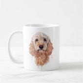 Cockapoo niedliche Hundekunst auf einer Tasse (Links)