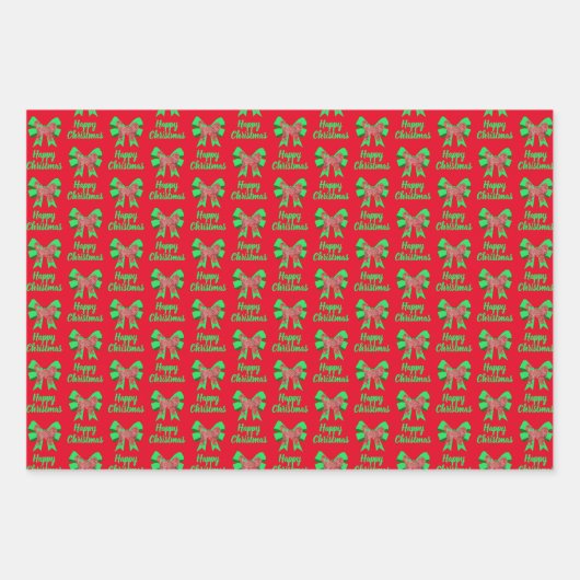 Cockapoo Niedlicher Weihnachtshund & Bow Wrapping Geschenkpapier Set (Vorderseite)