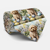 Cockapoo Ostern mit Ostereiern Feiertag  Krawatte (Gerollt)