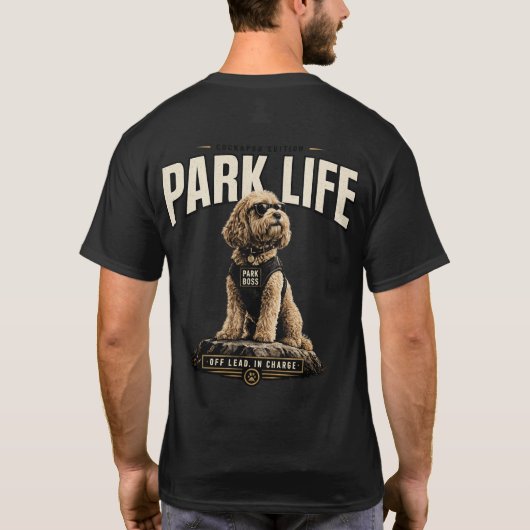 Cockapoo Park Leben Besitzer Geschenk T-Shirt (Rückseite)