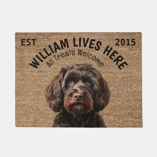 Cockapoo Personalisiert Fußmatte (Vorderseite)
