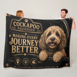 Cockapoo-Reisedecke - Geschenk für Hundebesitzer Fleecedecke