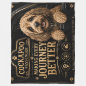 Cockapoo-Reisedecke - Geschenk für Hundebesitzer Fleecedecke (Vorderseite)