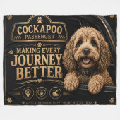 Cockapoo-Reisedecke - Geschenk für Hundebesitzer Fleecedecke (Vorderseite (Horizontal))