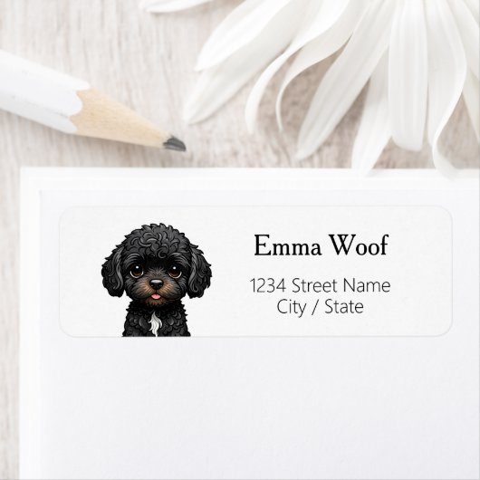 Cockapoo-Rücksendeadressen-Aufkleber (Insitu)