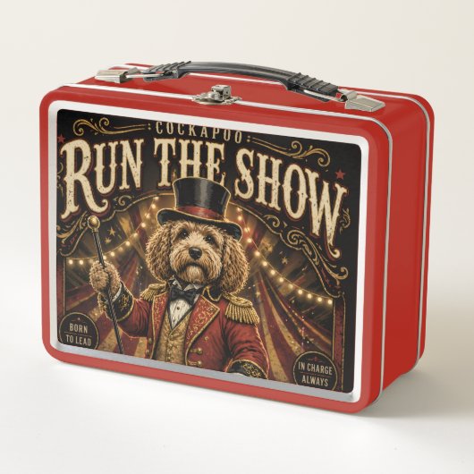 Cockapoo Run The Show Lunchbox – Funny Dog Gift (Vorderseite)