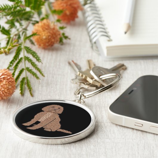 Cockapoo Schlüsselanhänger (Seite)