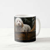 Cockapoo Schneeschlitten Weihnachtsdekoration Kaffeetasse (VorderseiteRechts)